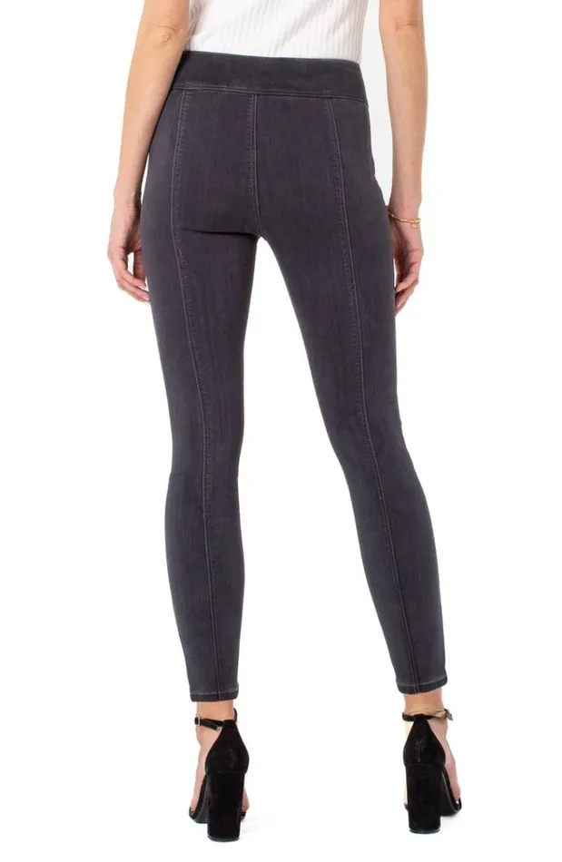 HiRise Women Liverpool Los Angeles Reese HiRise Ankle Skinny With Slant Pockets Meteorite