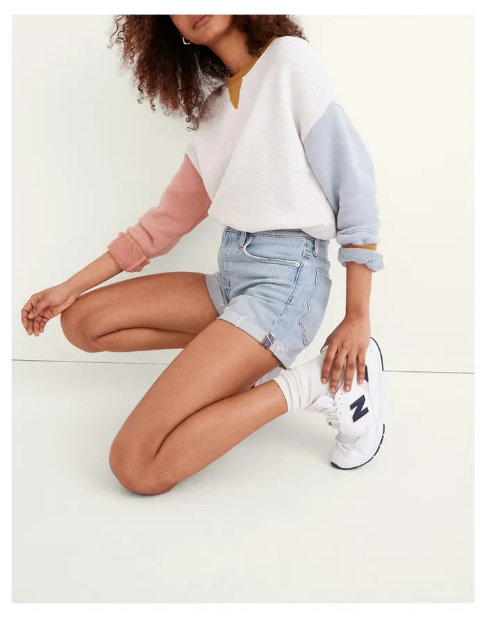 High Rise Denim Shorts In Astell Wash Astell Wash Women Madewell Shorts