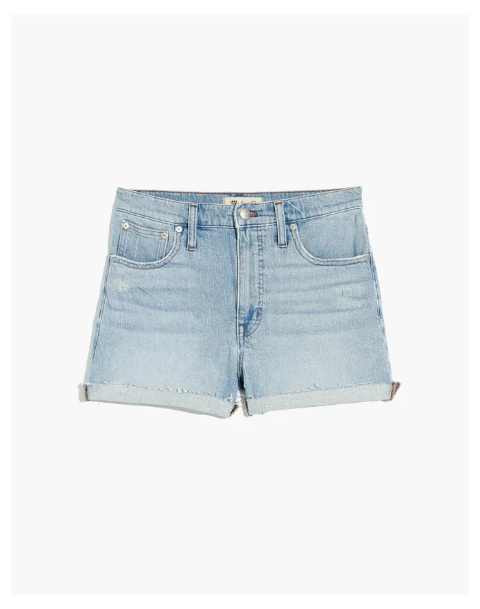 High Rise Denim Shorts In Astell Wash Astell Wash Women Madewell Shorts
