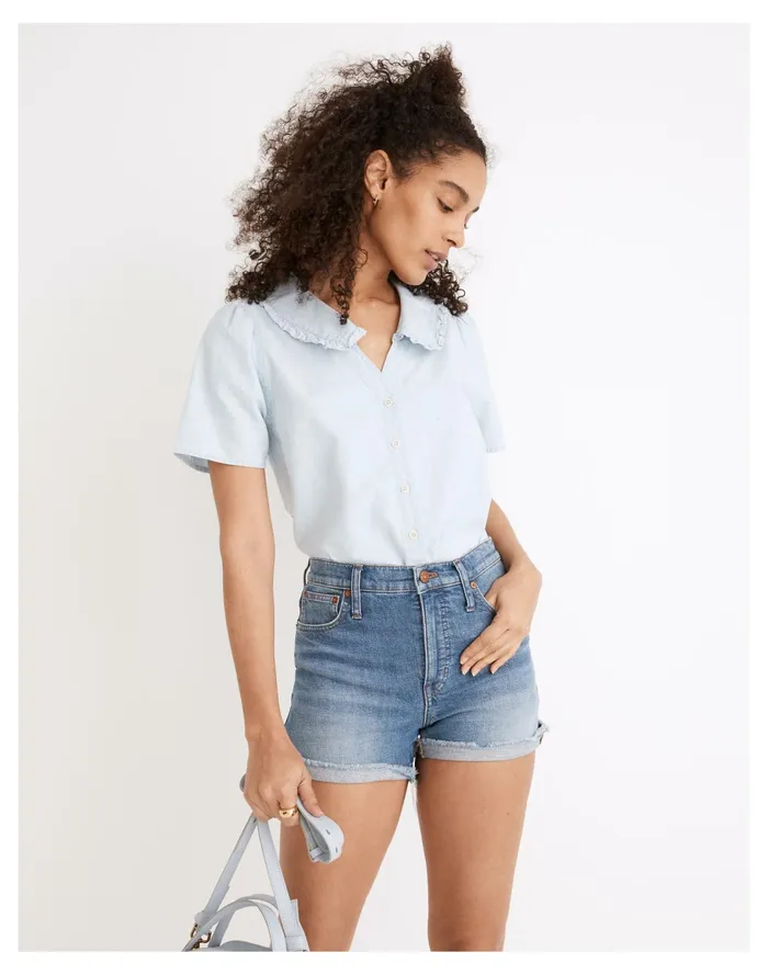 High Rise Denim Shorts In Lavista Wash Lavista Wash Women Madewell Shorts