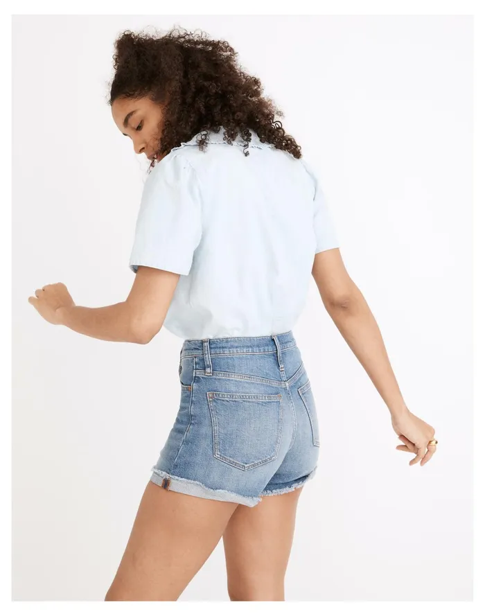 High Rise Denim Shorts In Lavista Wash Lavista Wash Women Madewell Shorts