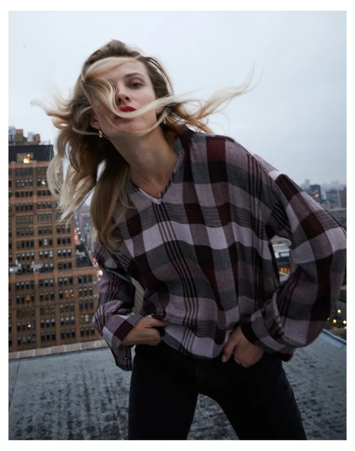 Highroad Popover Shirt In Schorr Plaid Rusted Burgundy Women Madewell Tops and Shirts