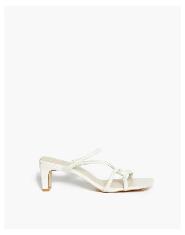 INTENTIONALLY BLANK Willow Sandals Cream Women Madewell Heels INTENTIONALLY BLANK Willow Sandals Cream Women Madewell Heels