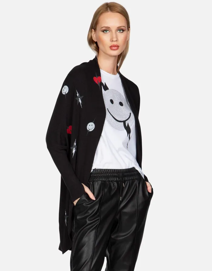 Irina Lightning Elements Black Women039s Lauren Moshi Sweaters and Knits