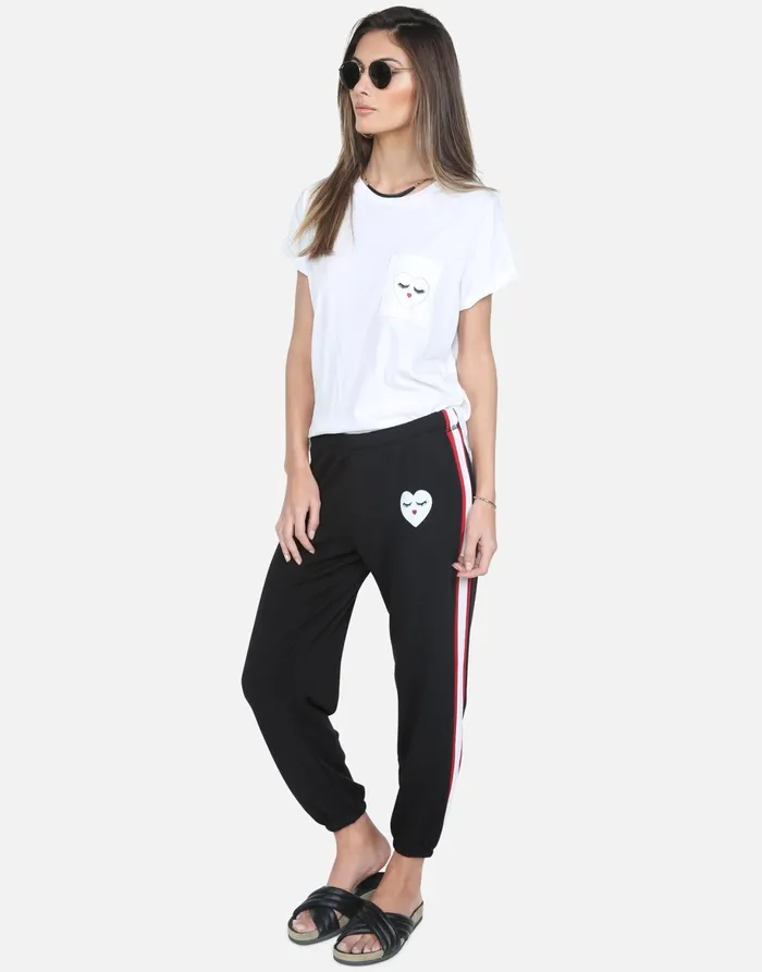 Iris Glam Heart Face White Women039s Lauren Moshi Short Sleeve