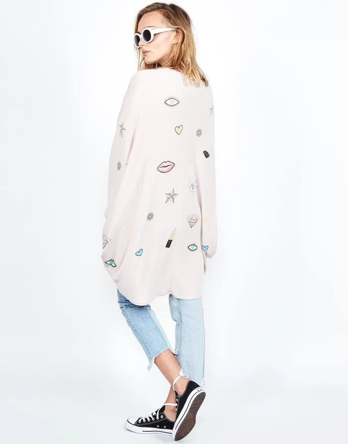 Isla Crystal Glam Blush Women039s Lauren Moshi Sweaters and Knits