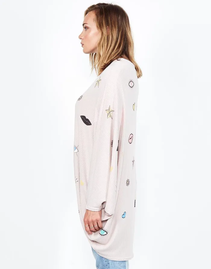 Isla Crystal Glam Blush Women039s Lauren Moshi Sweaters and Knits