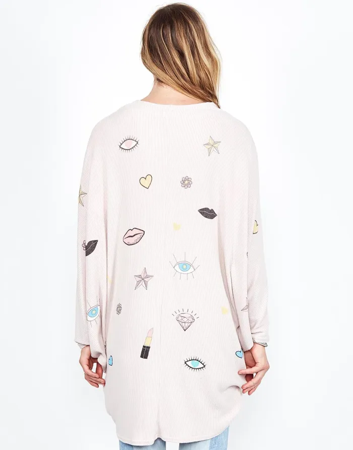 Isla Crystal Glam Blush Women039s Lauren Moshi Sweaters and Knits