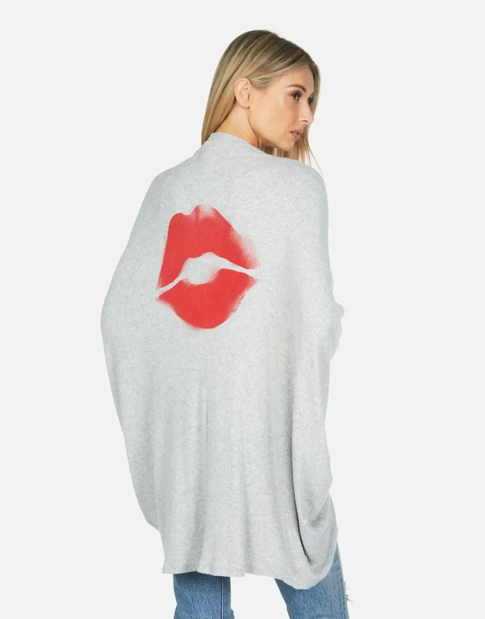 Isla X Spray Kiss Heather Grey Women039s Lauren Moshi Sweaters and Knits