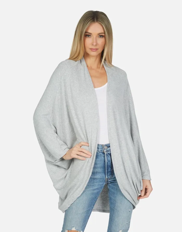 Isla X Spray Kiss Heather Grey Women039s Lauren Moshi Sweaters and Knits