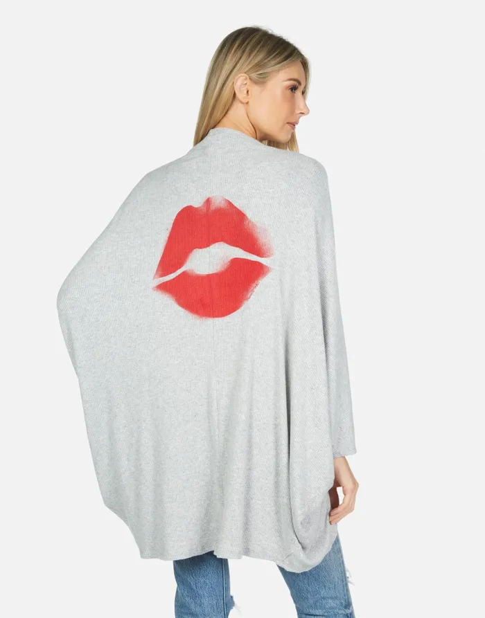 Isla X Spray Kiss Heather Grey Women039s Lauren Moshi Sweaters and Knits