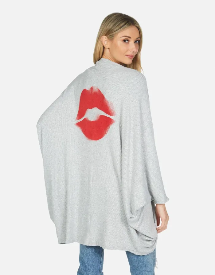 Isla X Spray Kiss Heather Grey Women039s Lauren Moshi Sweaters and Knits