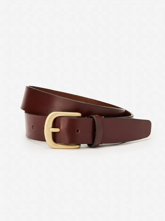 JMcLaughlin Belts Men Tuscan Full Grain Leather Belt Brown