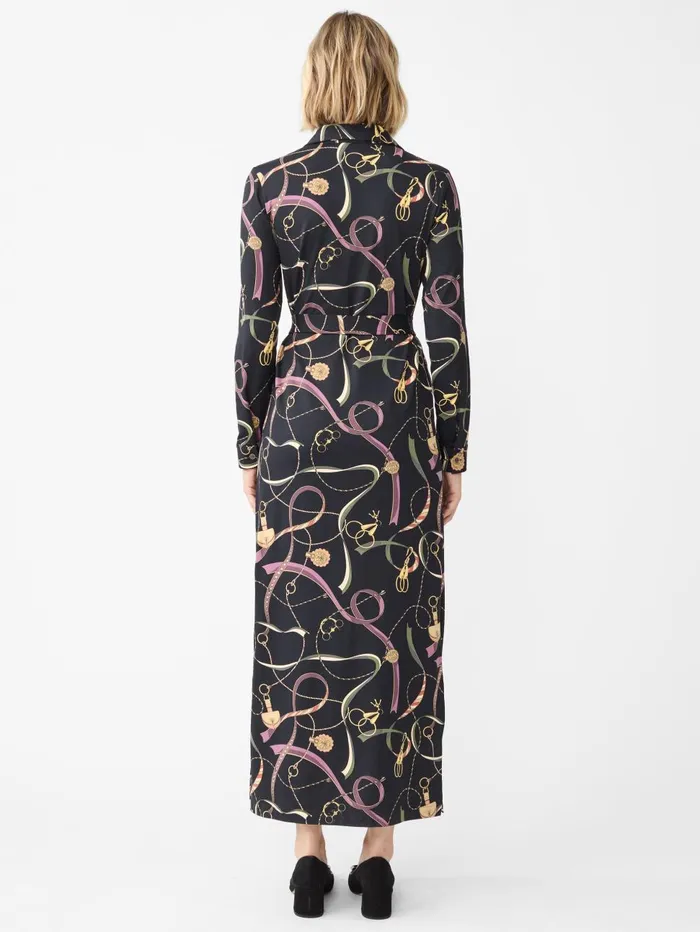 JMcLaughlin Dresses Women Amory Maxi Dress In Neo Sinclair Heraldic Blackpurple JMcLaughlin Dresses Women Amory Maxi Dress In Neo Sinclair Heraldic Blackpurple