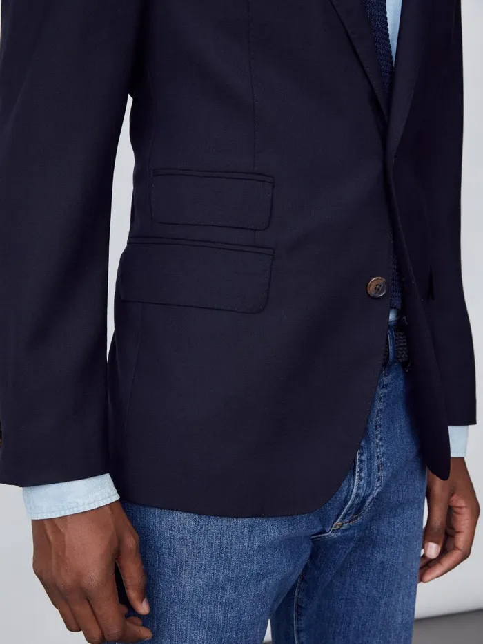 JMcLaughlin Jackets and Outerwear Men Suffolk 3Season Blazer Dark Navy