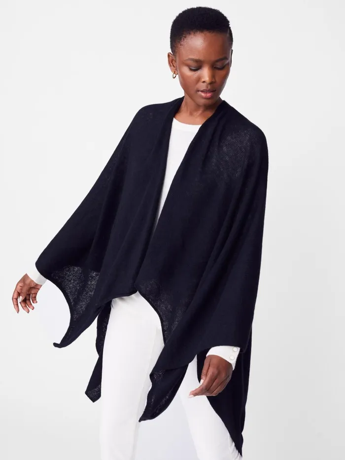 JMcLaughlin Jackets and Outerwear Women Rossi Cashmere Wrap Black