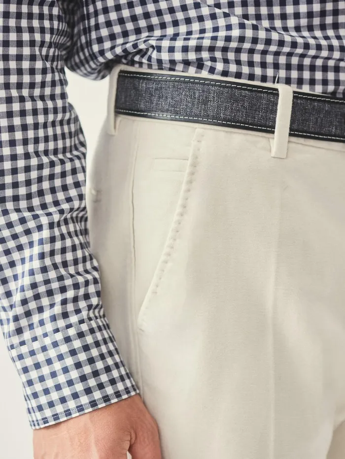 JMcLaughlin Pants Men Redding StraightFit Chino Pants In Italian Moleskin Stone