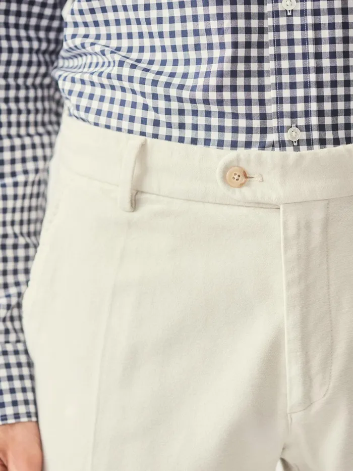 JMcLaughlin Pants Men Redding StraightFit Chino Pants In Italian Moleskin Stone