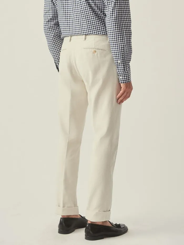 JMcLaughlin Pants Men Redding StraightFit Chino Pants In Italian Moleskin Stone