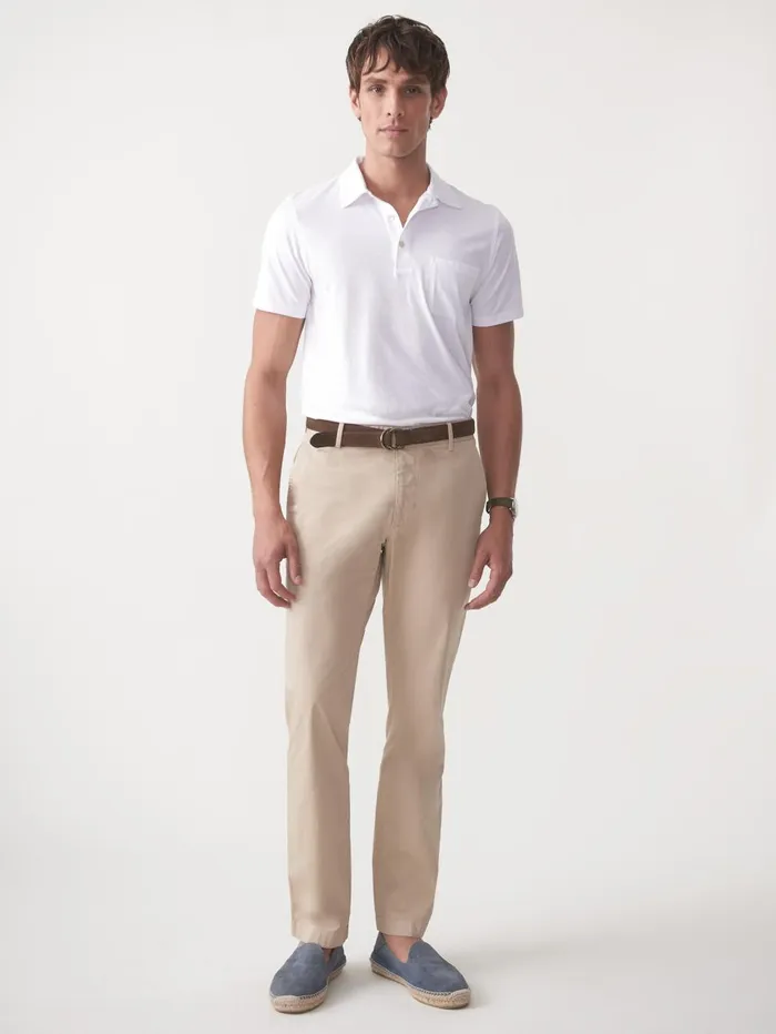JMcLaughlin Pants Men Taylor StraightFit Chino In Italian Twill Khaki