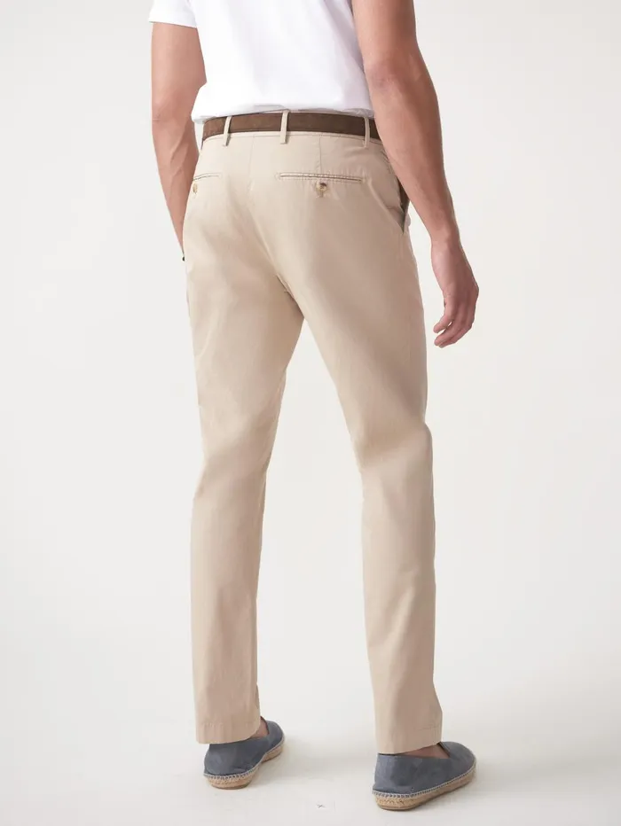 JMcLaughlin Pants Men Taylor StraightFit Chino In Italian Twill Khaki