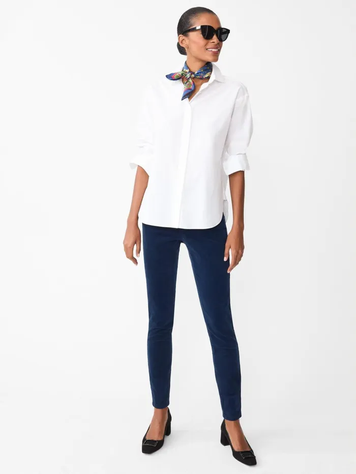 JMcLaughlin Pants Women Watson Velvet Jeans Deep Sapphire