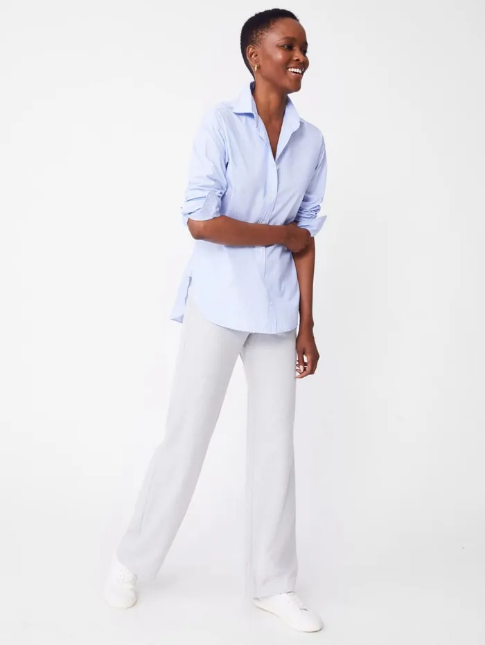 JMcLaughlin Shirts and Tops Women Finn Shirt In Stripe Sky Bluewhite JMcLaughlin Shirts and Tops Women Finn Shirt In Stripe Sky Bluewhite