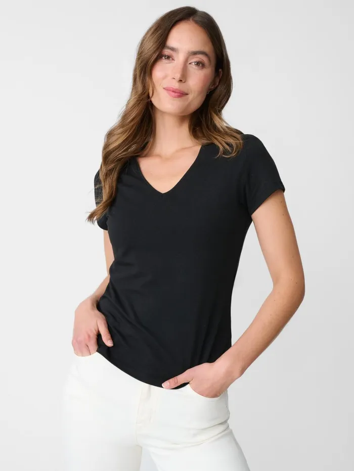 JMcLaughlin Shirts and Tops Women Terrine Tee Black