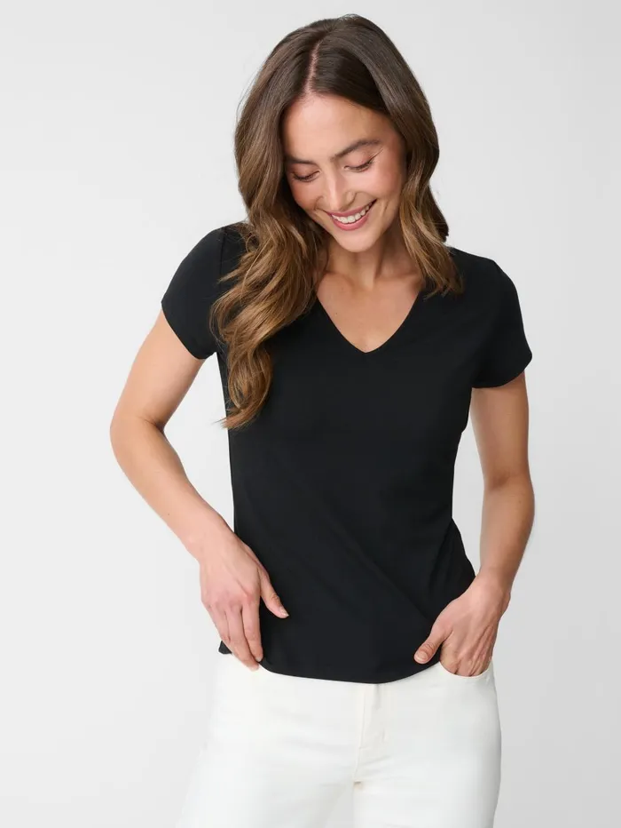 JMcLaughlin Shirts and Tops Women Terrine Tee Black JMcLaughlin Shirts and Tops Women Terrine Tee Black