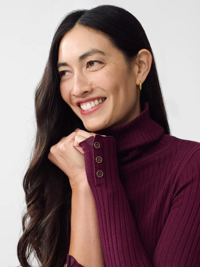 JMcLaughlin Sweaters Women Arlette Turtleneck Merlot