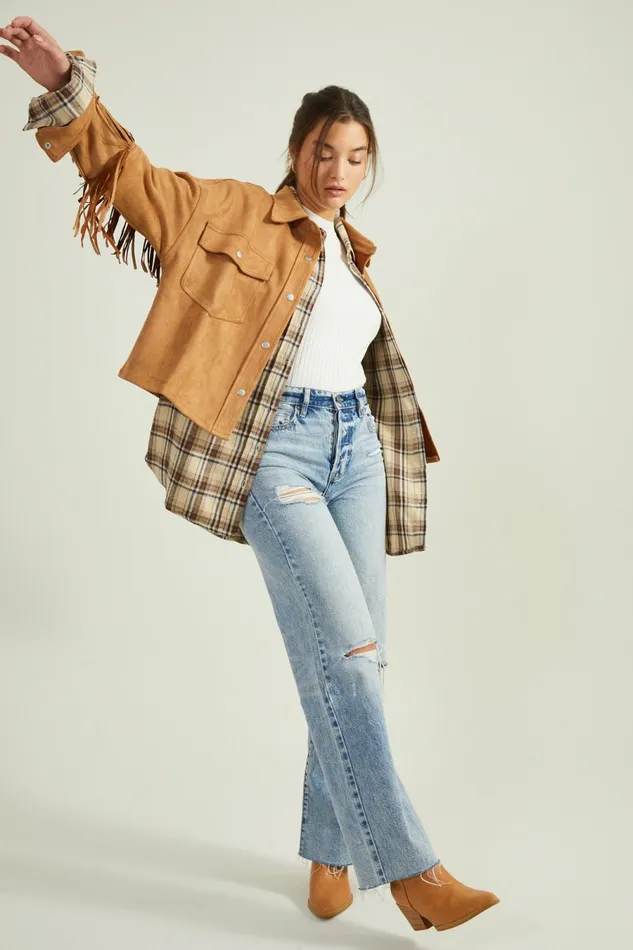Jackets Altar8217d State Women Stacy Suede Fringe Jacket