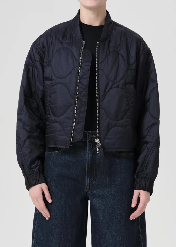 Jackets and Outerwear Women Agolde Shoreditch Ski Club X AGOLDE Iona Quilted Jacket Ink