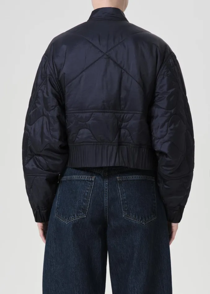 Jackets and Outerwear Women Agolde Shoreditch Ski Club X AGOLDE Iona Quilted Jacket Ink