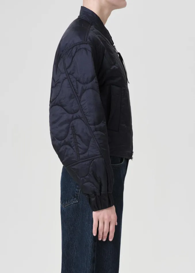 Jackets and Outerwear Women Agolde Shoreditch Ski Club X AGOLDE Iona Quilted Jacket Ink