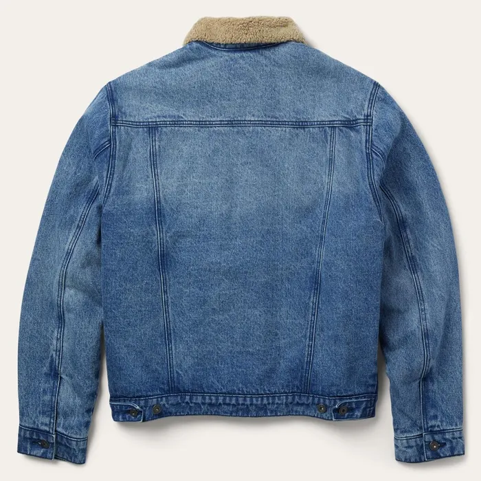 Jackets Men Stetson Denim Sherpa Jacket Blue