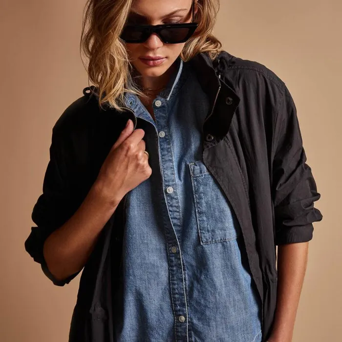 JacketsOuterwear Women James Perse Lightweight Parka Black JacketsOuterwear Women James Perse Lightweight Parka Black