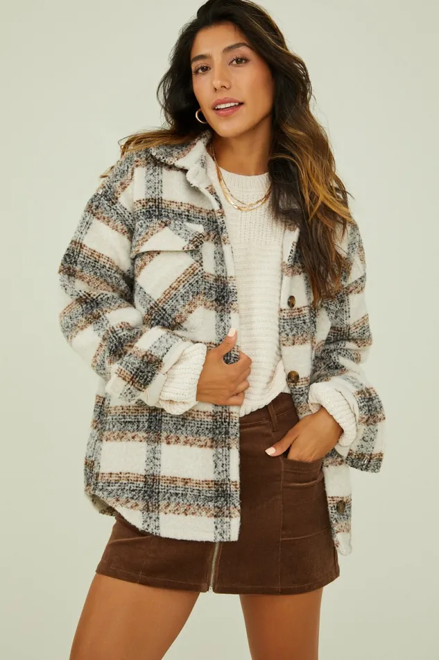 Jackets Winnie Wool Plaid Shacket Altar8217d State Women