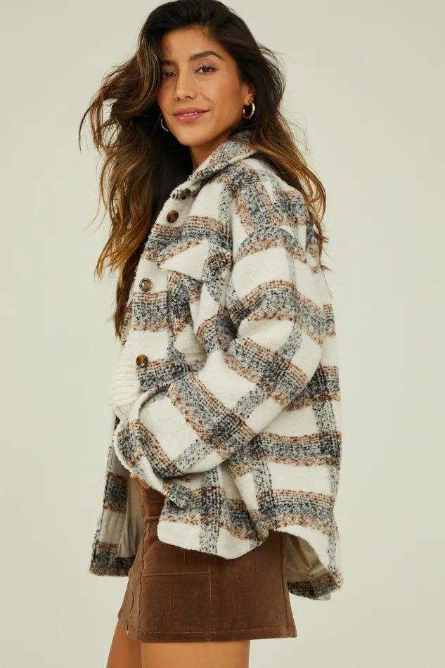 Jackets Winnie Wool Plaid Shacket Altar8217d State Women