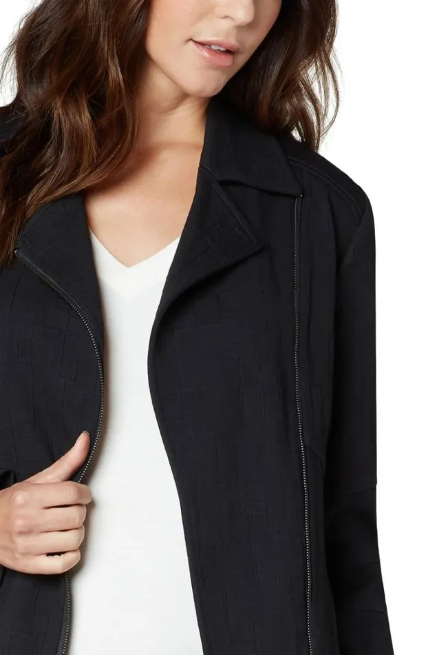 Jackets Women Liverpool Los Angeles Moto Blazer Black Jacquard