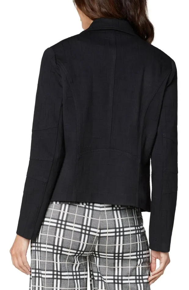 Jackets Women Liverpool Los Angeles Moto Blazer Black Jacquard