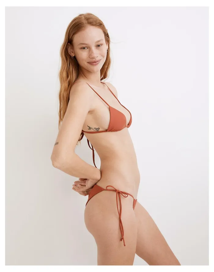 Jade Swim Via String Bikini Top Terracotta Women Madewell Swim Jade Swim Via String Bikini Top Terracotta Women Madewell Swim