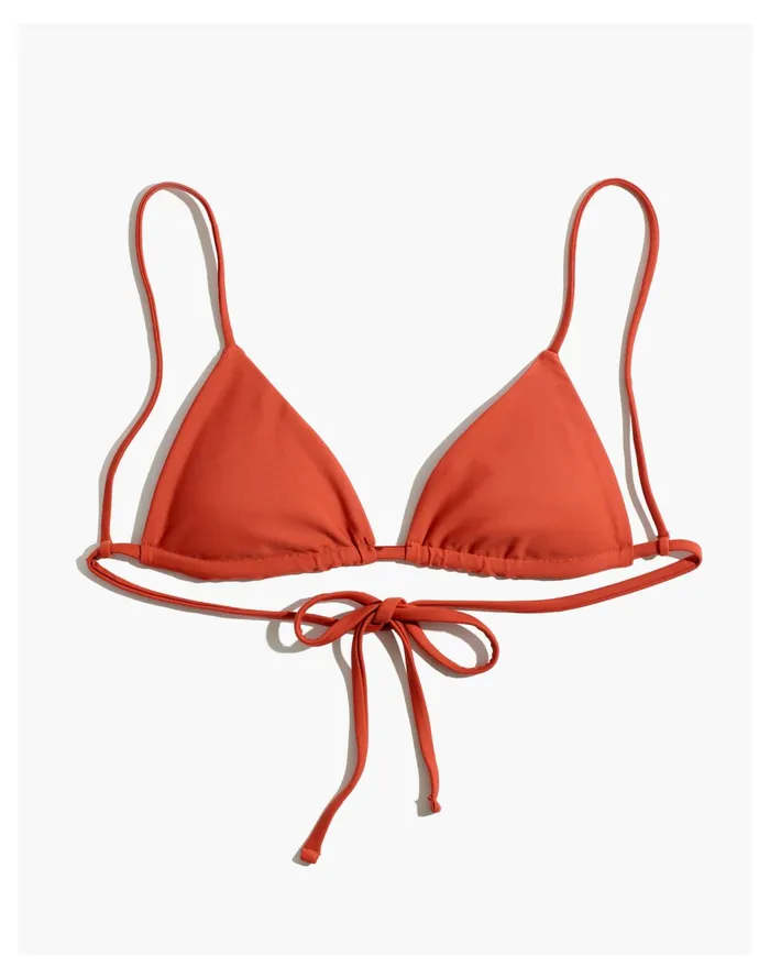 Jade Swim Via String Bikini Top Terracotta Women Madewell Swim Jade Swim Via String Bikini Top Terracotta Women Madewell Swim