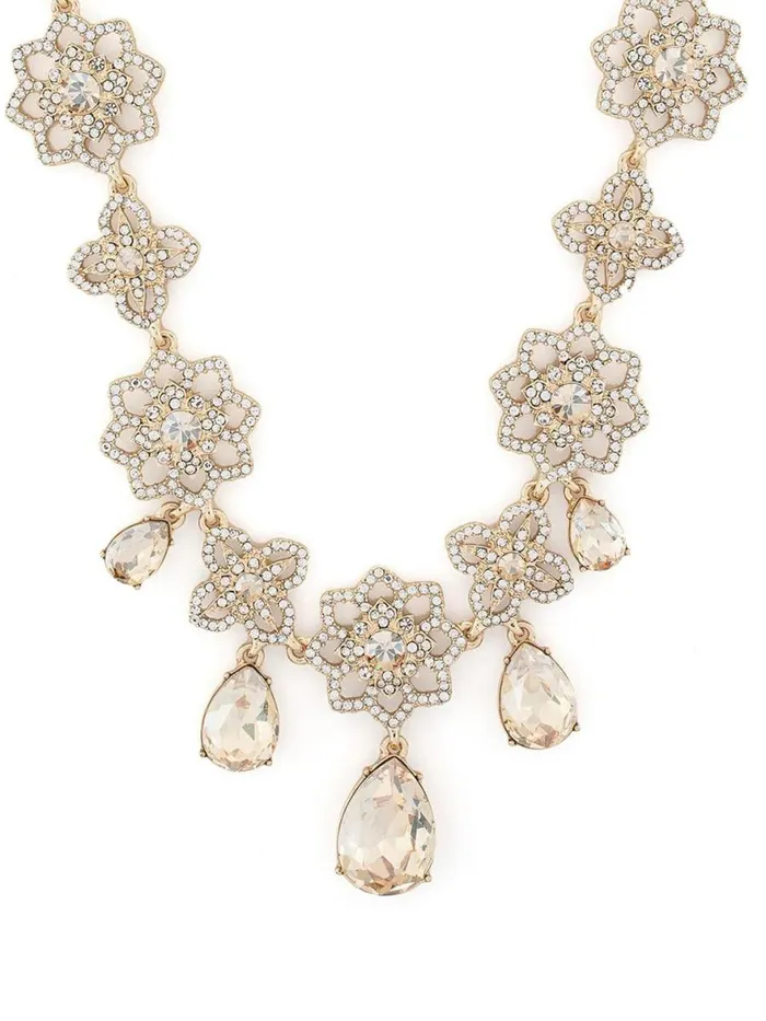 Jewelry Necklaces Marchesa Lace Collar Necklace Gold