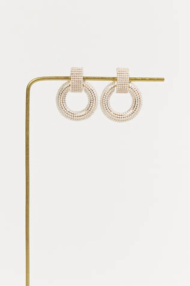 Jewelry Pearl Encrusted Open Circle Dangle Earrings 8211 Altar8217d State Women
