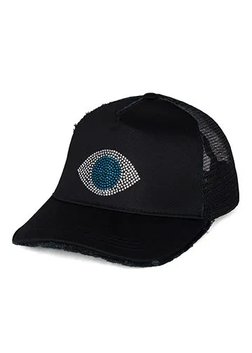 Jilly Crystal Blue Eye Black Women039s Lauren Moshi Hats