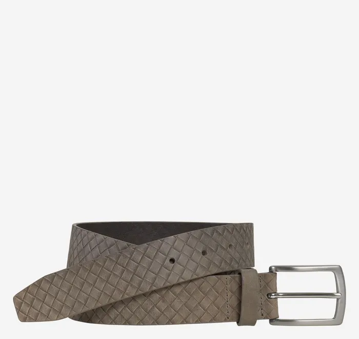 JohnstonandMurphy Belts DiamondEmbossed Belt Gray 8211 Men