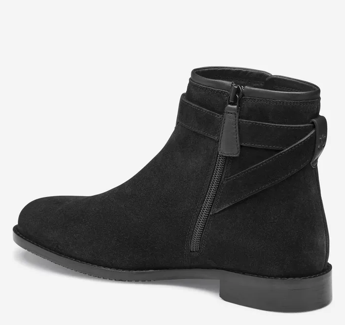 JohnstonandMurphy Boots and Booties Darby Snap Bootie Black Suede 8211 Women JohnstonandMurphy Boots and Booties Darby Snap Bootie Black Suede 8211 Women