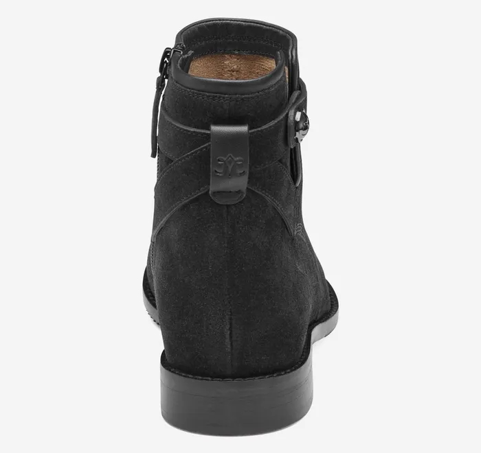 JohnstonandMurphy Boots and Booties Darby Snap Bootie Black Suede 8211 Women JohnstonandMurphy Boots and Booties Darby Snap Bootie Black Suede 8211 Women