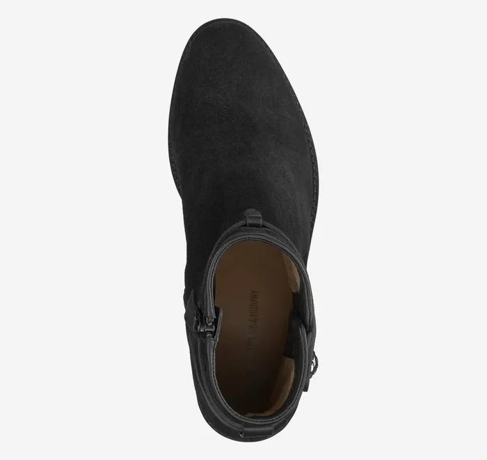 JohnstonandMurphy Boots and Booties Darby Snap Bootie Black Suede 8211 Women JohnstonandMurphy Boots and Booties Darby Snap Bootie Black Suede 8211 Women