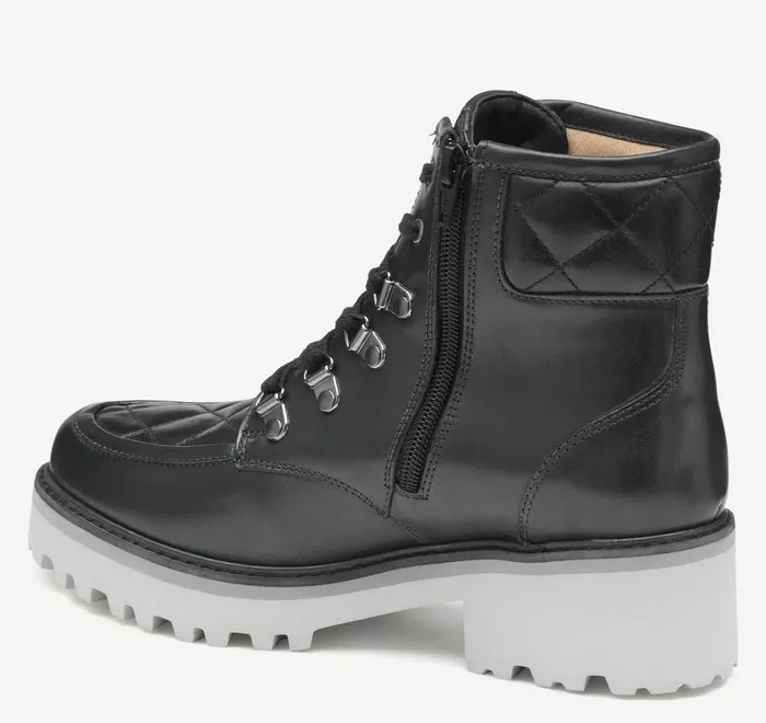 JohnstonandMurphy Boots and Booties Emmalynn Quilted Hiker Boot Black Glove Leather 8211 Women JohnstonandMurphy Boots and Booties Emmalynn Quilted Hiker Boot Black Glove Leather 8211 Women